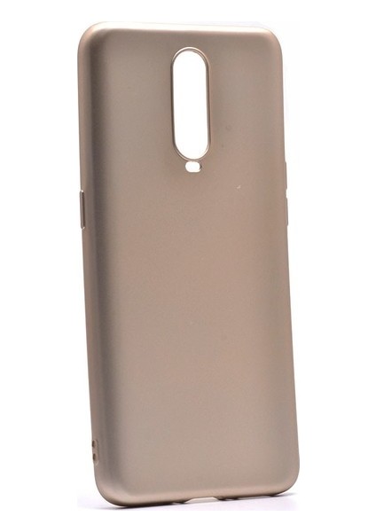 Oppo RX17 Pro Kılıf Mat Premium Silikon Kılıf - Gold