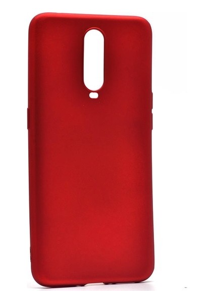 Oppo RX17 Pro Kılıf Mat Premium Silikon Kılıf - Kırmızı