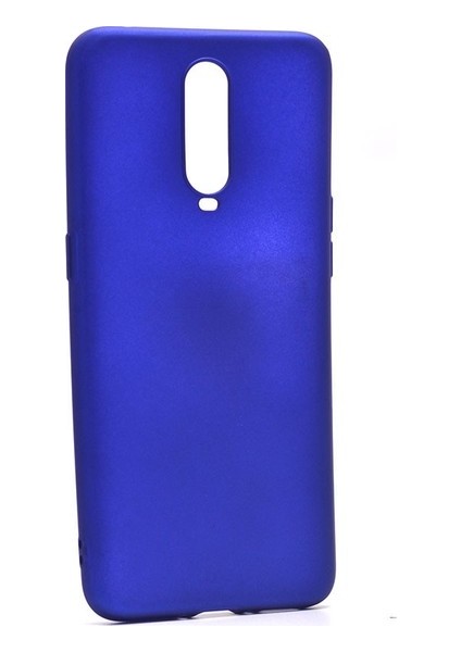 Oppo RX17 Pro Kılıf Mat Premium Silikon Kılıf - Lacivert + Nano Ekran Koruyucu