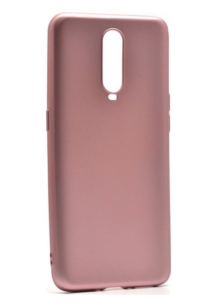 Oppo RX17 Pro Kılıf Mat Premium Silikon Kılıf - Rose + Tam Kaplayan 6D Nano Ekran Koruyucu