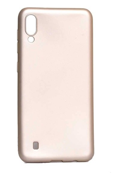 Samsung Galaxy A10 Kılıf Mat Premium Silikon Kılıf - Gold