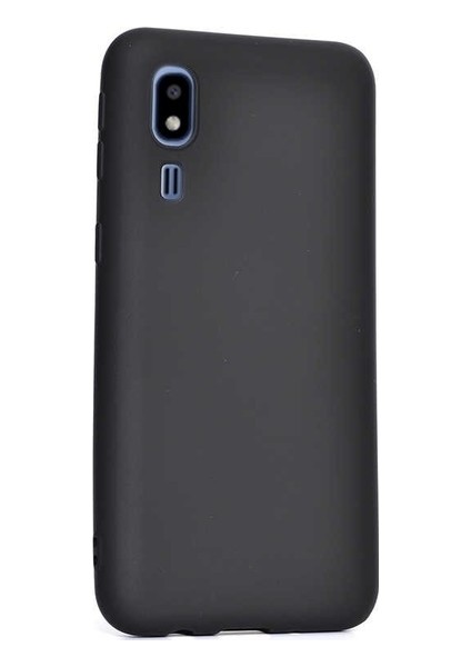 Samsung Galaxy A2 Core Kılıf Mat Premium Silikon Kılıf - Siyah + Cam Ekran Koruyucu