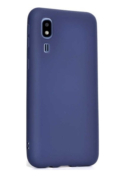 Samsung Galaxy A2 Core Kılıf Mat Premium Silikon Kılıf - Lacivert + Nano Ekran Koruyucu