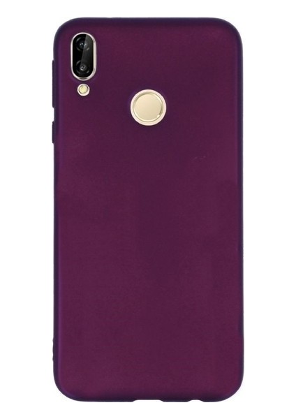 Samsung Galaxy A20E Kılıf Mat Premium Silikon Kılıf - Bordo + Cam Ekran Koruyucu