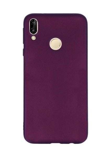 Samsung Galaxy A40 Kılıf Mat Premium Silikon Kılıf - Bordo + Nano Ekran Koruyucu