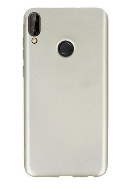 Samsung Galaxy A40 Kılıf Mat Premium Silikon Kılıf - Gold + Tam Kaplayan 6D Nano Ekran Koruyucu