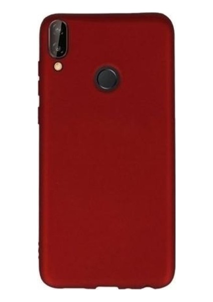 Samsung Galaxy A40 Kılıf Mat Premium Silikon Kılıf - Kırmızı + Tam Kaplayan 6D Nano Ekran Koruyucu