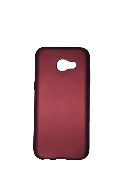 Samsung Galaxy A5 2017 Mat Premium Silikon Kılıf - Bordo + Cam Ekran Koruyucu