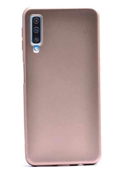 Samsung Galaxy A50 Kılıf Mat Premium Silikon Kılıf - Gold