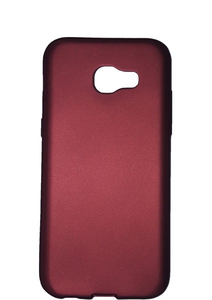 Samsung Galaxy A7 2016 Mat Premium Silikon Kılıf - Bordo + Cam Ekran Koruyucu
