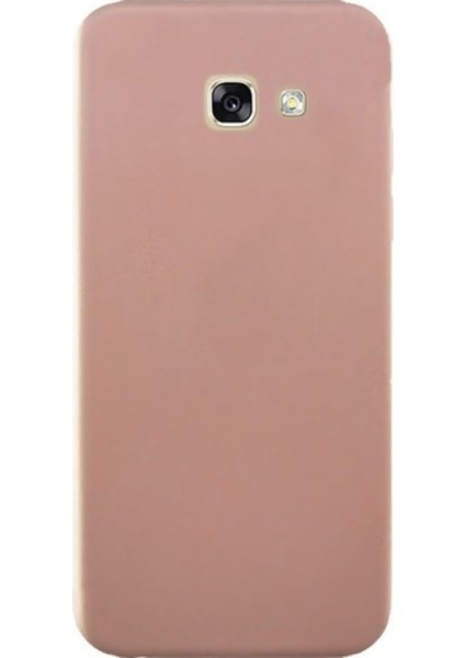 Samsung Galaxy A7 2017 Mat Premium Silikon Kılıf - Rose + Cam Ekran Koruyucu