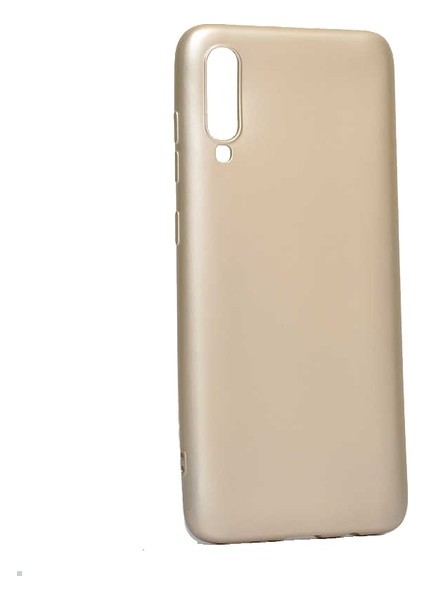 Samsung Galaxy A70 Kılıf Mat Premium Silikon Kılıf - Gold