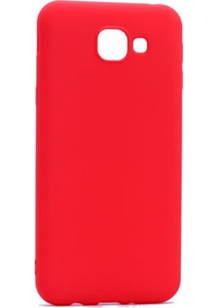 Samsung Galaxy A8 2016 Mat Premium Silikon Kılıf - Kırmızı + Cam Ekran Koruyucu
