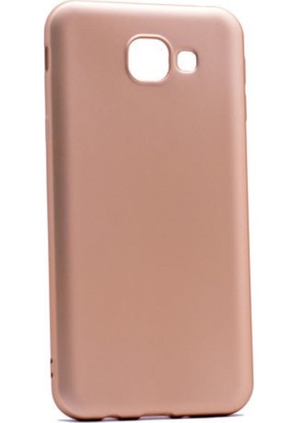 Samsung Galaxy A8 2016 Mat Premium Silikon Kılıf - Gold + Nano Ekran Koruyucu