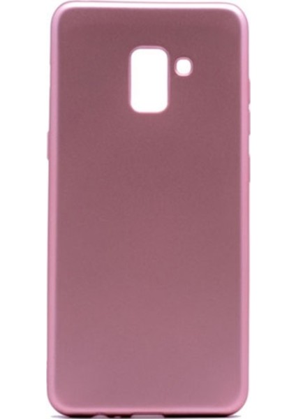 Samsung Galaxy A8 2018 Mat Premium Silikon Kılıf - Rose + Cam Ekran Koruyucu