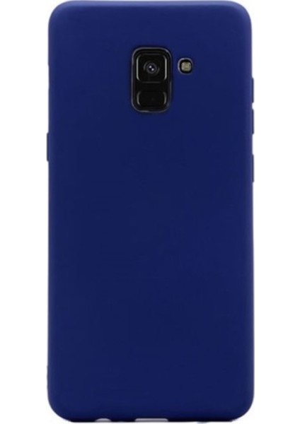 Tekno Grup Samsung Galaxy A8 2018 Mat Premium Silikon Kılıf - Lacivert + Nano Ekran Koruyucu