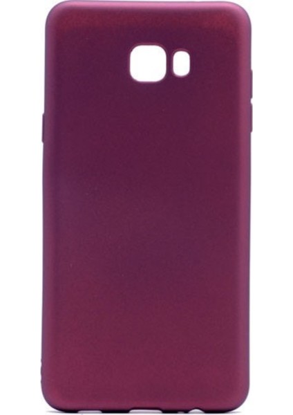 Samsung Galaxy C5 Mat Premium Silikon Kılıf - Bordo