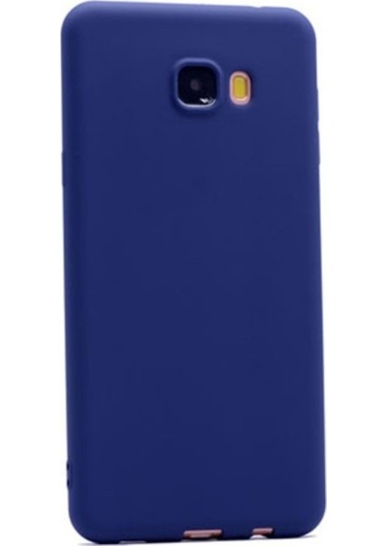 Samsung Galaxy C5 Pro Mat Premium Silikon Kılıf - Lacivert