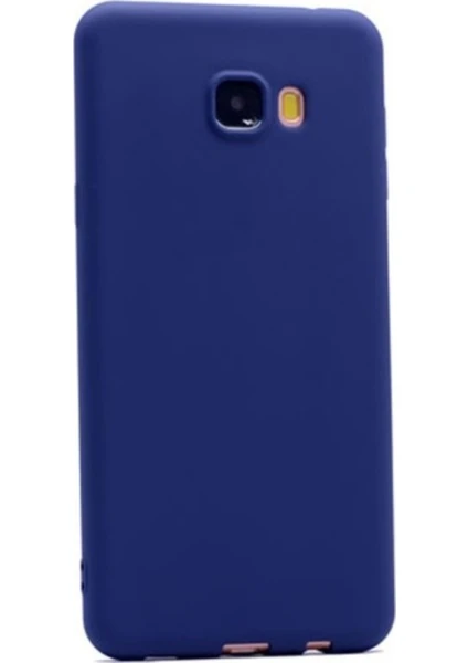 Tekno Grup Samsung Galaxy C7 Pro Mat Premium Silikon Kılıf - Lacivert