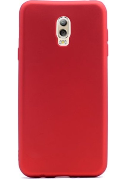 Samsung Galaxy C8 Mat Premium Silikon Kılıf - Kırmızı