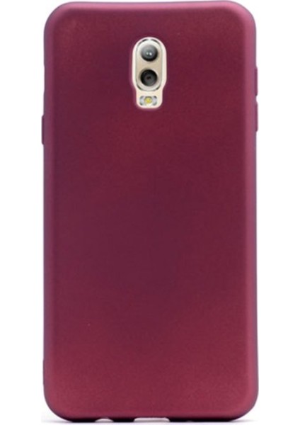 Samsung Galaxy C8 Mat Premium Silikon Kılıf - Bordo + Nano Ekran Koruyucu