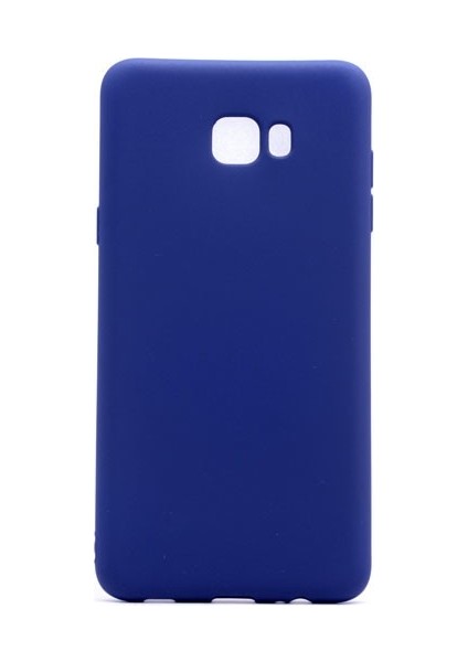 Samsung Galaxy C9 Pro Mat Premium Silikon Kılıf - Lacivert