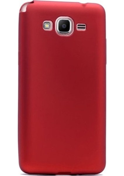 Samsung Galaxy Grand Prime Mat Premium Silikon Kılıf - Bordo + Nano Ekran Koruyucu