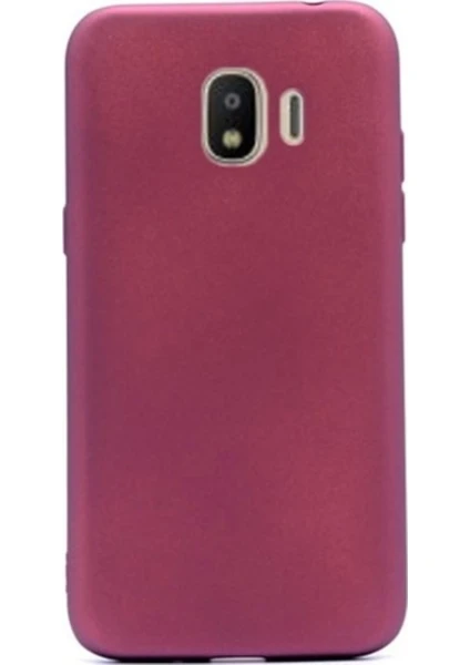 Tekno Grup Samsung Galaxy J2 Core Mat Premium Silikon Kılıf - Bordo + Cam Ekran Koruyucu