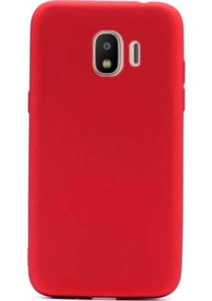 Samsung Galaxy J2 Core Mat Premium Silikon Kılıf - Kırmızı + Nano Ekran Koruyucu