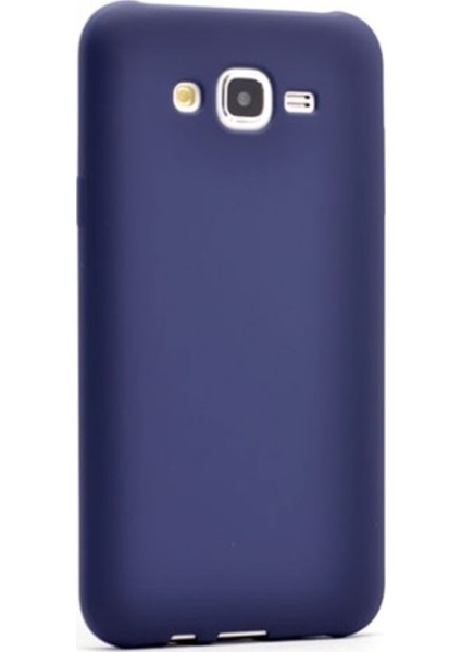 Samsung Galaxy J2 Mat Premium Silikon Kılıf - Lacivert + Nano Ekran Koruyucu