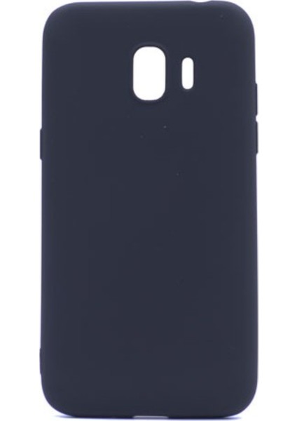 Samsung Galaxy J2 Pro Mat Premium Silikon Kılıf - Siyah + Cam Ekran Koruyucu