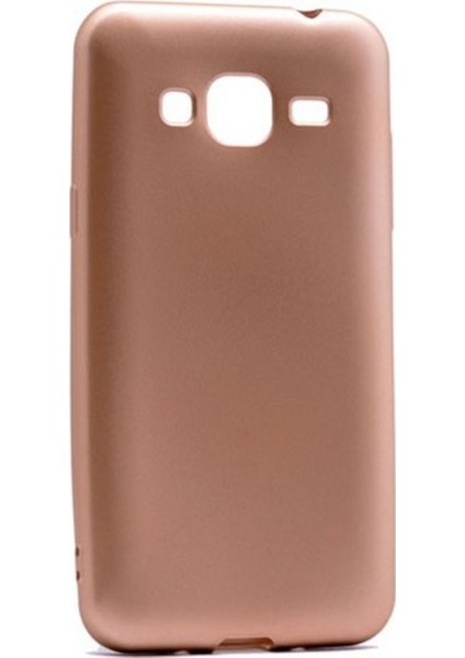 Samsung Galaxy J3 Mat Premium Silikon Kılıf - Gold