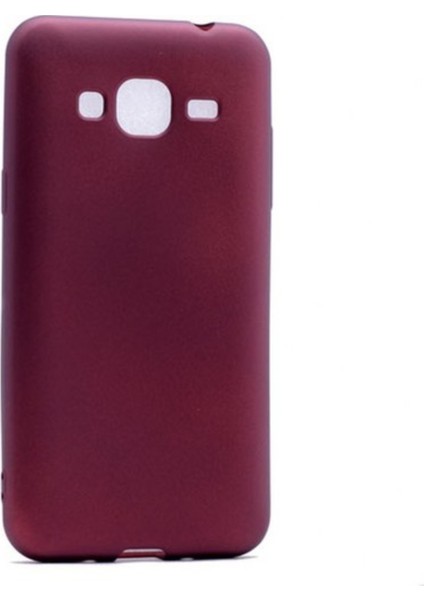 Samsung Galaxy J3 Mat Premium Silikon Kılıf - Bordo