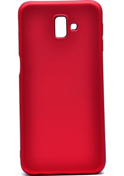 Samsung Galaxy J6 Plus Mat Premium Silikon Kılıf - Kırmızı