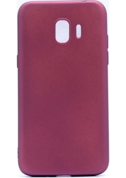 Samsung Galaxy J7 Mat Premium Silikon Kılıf - Bordo + Cam Ekran Koruyucu