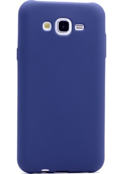 Samsung Galaxy J7 Mat Premium Silikon Kılıf - Lacivert + Nano Ekran Koruyucu