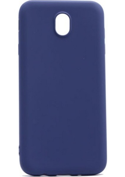 Samsung Galaxy J7 Pro Mat Premium Silikon Kılıf - Lacivert + Cam Ekran Koruyucu