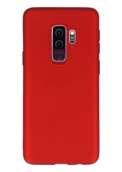 Samsung Galaxy J8 Mat Premium Silikon Kılıf - Kırmızı + Cam Ekran Koruyucu