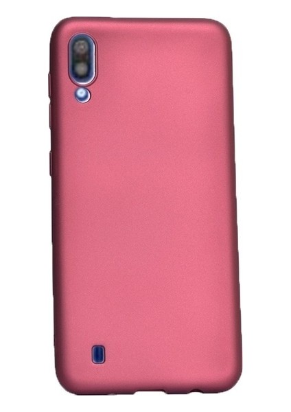 Samsung Galaxy M10 Mat Premium Silikon Kılıf - Bordo + Nano Ekran Koruyucu