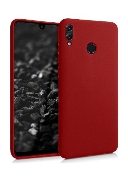 Samsung Galaxy M20 Mat Premium Silikon Kılıf - Kırmızı + Nano Ekran Koruyucu