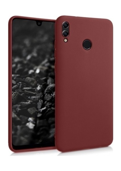 Samsung Galaxy M20 Mat Premium Silikon Kılıf - Bordo + Tam Kaplayan 6D Nano Ekran Koruyucu