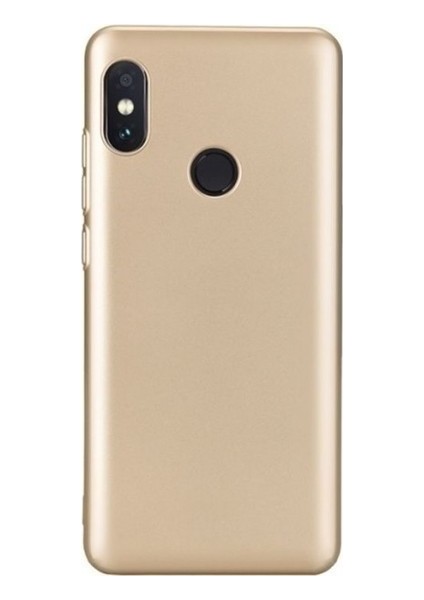 Samsung Galaxy M30 Kılıf Mat Premium Silikon Kılıf - Gold + Tam Kaplayan 6D Nano Ekran Koruyucu