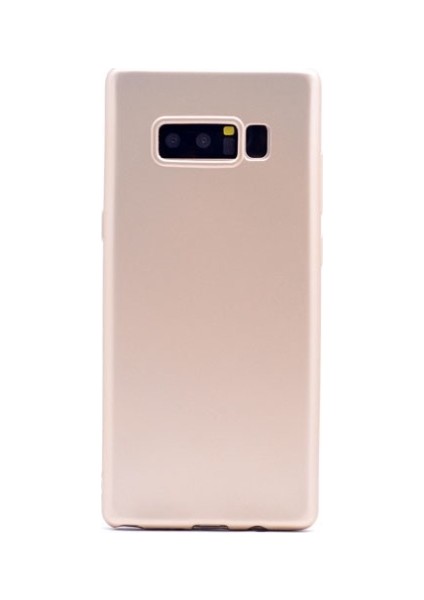 Samsung Galaxy Note 8 Mat Premium Silikon Kılıf - Gold + Full Body Ekran Koruyucu