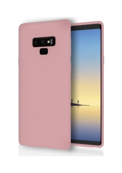 Samsung Galaxy Note 9 Mat Premium Silikon Kılıf - Rose + Tam Kaplayan Cam Ekran Koruyucu