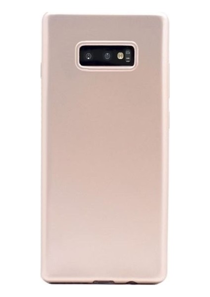 Samsung Galaxy S10E Mat Premium Silikon Kılıf - Gold + 360 Full Body Ekran Koruma (Ön-Arka)