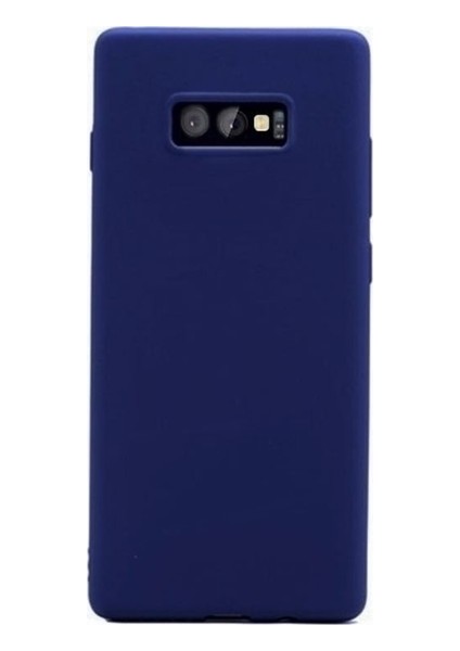 Samsung Galaxy S10E Mat Premium Silikon Kılıf - Lacivert + 360 Full Body Ekran Koruma (Ön-Arka)