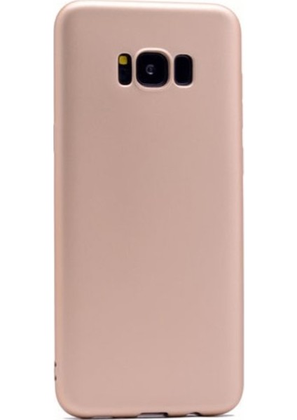 Samsung Galaxy S8 Plus Mat Premium Silikon Kılıf - Gold