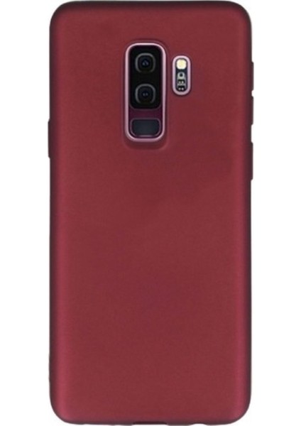 Samsung Galaxy S9 Mat Premium Silikon Kılıf - Bordo + Tam Kaplayan 6D Nano Ekran Koruyucu