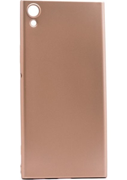Sony Xperia Xa Mat Premium Silikon Kılıf - Gold + Nano Ekran Koruyucu