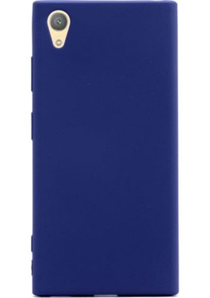 Sony Xperia Xa1 Plus Mat Premium Silikon Kılıf - Lacivert + Nano Ekran Koruyucu